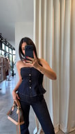 Lacivert Arum Denim Takım
