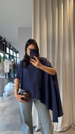 Lacivert Bray Bluz