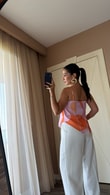 Pembe Desenli Delfina Bluz 