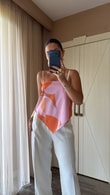 Pembe Desenli Delfina Bluz 