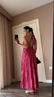Pembe Maori Elbise 