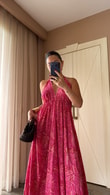 Pembe Maori Elbise 