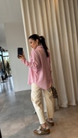 Pembe Monrovia Tensel Gömlek