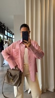 Pembe Monrovia Tensel Gömlek
