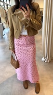 Pembe Puantiyeli Saten Etek 