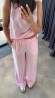 Pembe V Yaka Tensel Takım 