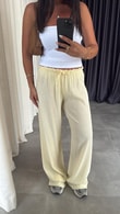 Sarı Krinkıl Pantolon