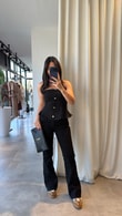 Siyah Arum Denim Takım