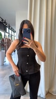 Siyah Arum Denim Takım