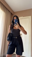 Siyah Dagmar Şort 