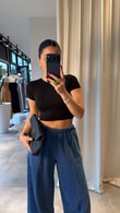 Siyah Dilvin Puya Crop 