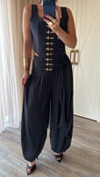 Siyah Inês Şalvar Pantolon