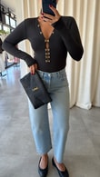 Siyah Josef Bodysuit