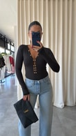 Siyah Josef Bodysuit