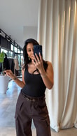Siyah Lees Bodysuit