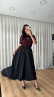 Siyah Paraşüt Etek