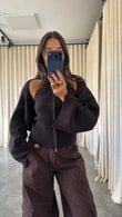 Siyah Pedro İkili Triko Bluz