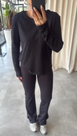 Siyah Uzun Kollu Basic T-shirt