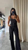 Siyah Yuliya Pantolon