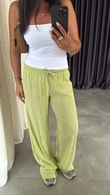 Yeşil Krinkıl Pantolon