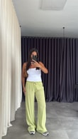Yeşil Krinkıl Pantolon