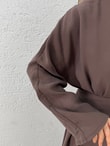 Adanur Pelerinli Tuniği Uzun Pantolonlu Takım-BN4684 Kahve