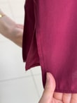 Adıgül Gizli Patlı Fularlı Kol Manşetli Tunik-ŞA1192 Bordo