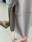 Afife Etek Yanı Yırtmaçlı Tunik-MF1934 Taş