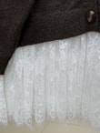 Ahucemal Kolu Ve Altı Dantelli Triko Hırka-KR6090 Kahve