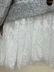 Ahucemal Kolu Ve Altı Dantelli Triko Hırka-KR6090 Gri