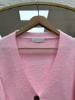 Ahucemal Kolu Ve Altı Dantelli Triko Hırka-KR6090 Pembe