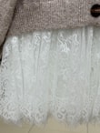 Ahucemal Kolu Ve Altı Dantelli Triko Hırka-KR6090 Taş