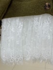 Ahucemal Kolu Ve Altı Dantelli Triko Hırka-KR6090 Haki