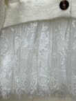 Ahucemal Kolu Ve Altı Dantelli Triko Hırka-KR6090 Ekru