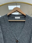 Ahucemal Kolu Ve Altı Dantelli Triko Hırka-KR6090 Antrasit