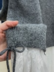 Ahucemal Kolu Ve Altı Dantelli Triko Hırka-KR6090 Antrasit