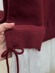 Ahucemal Kolu Ve Altı Dantelli Triko Hırka-KR6090 Bordo