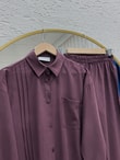 Akel Tek Cepli Gömleği Uzun Pantolonlu Takım-MF603 Bordo