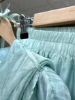 Akibe Kendinden Desenli Vual Pantolonlu Takım-ML2138 Su Yeşili