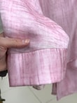 Akibe Kendinden Desenli Vual Pantolonlu Takım-ML2138 Pembe