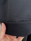 Akınay Baskı Ve Nakışlı Dikiş Detay Sweat-EU2683 Siyah