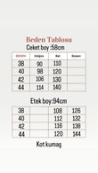 Aksa Gold Düğmeli Geniş Kol Etekli Kot Takım-FA1066 Bordo