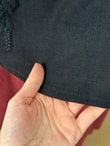 Aksu Nakış Detaylı V Yaka Gömlek-EU2813 Siyah