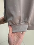 Alara Ful Taşlı Oversize Tunik-NA829 Vizon