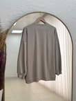 Alara Ful Taşlı Oversize Tunik-NA829 Vizon
