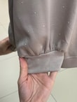 Alara Ful Taşlı Oversize Tunik-NA829 Vizon