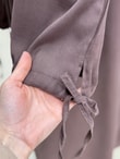 Algın Bilekleri İpli Uzun Pantolonlu Takım-EK592.4 Kahve
