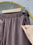 Aliye Düşük Kol Oversize Modal Cupra Pantolonlu Takım-EK480.2 Kahve
