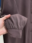 Aliye Düşük Kol Oversize Modal Cupra Pantolonlu Takım-EK480.2 Kahve