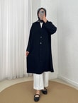 Almila Düğmeli Hırka-BN3541 Siyah